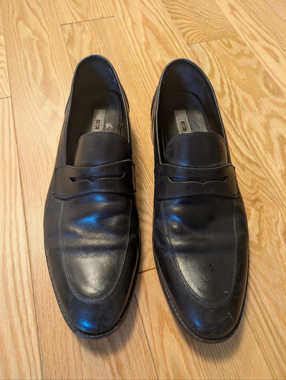 Joseph Abboud Black Leather Loafers, Size 10.5